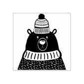 kerstbeer kunststempel rubberstempel (Afrduk)