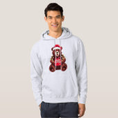 Kerstbeer met Cadeau en Lumières Hoodie (Voorkant volledig)