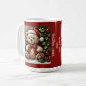 Kerstbeer met hulst koffiemok (Voorkant links)