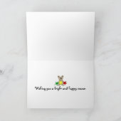 KerstBeer met sterren Feestdagen Kaart (Binnen)