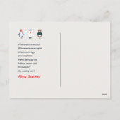 Kerstbeer Modern Plat Aangepaste Kleur BEWERKBAAR Feestdagenkaart (Achterkant)