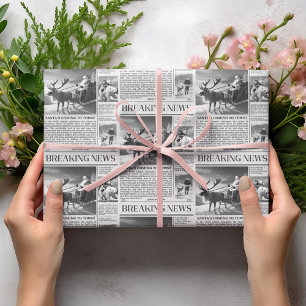 Kerstbeer Nieuwsblad Kersthert Breaking News Cadeaupapier