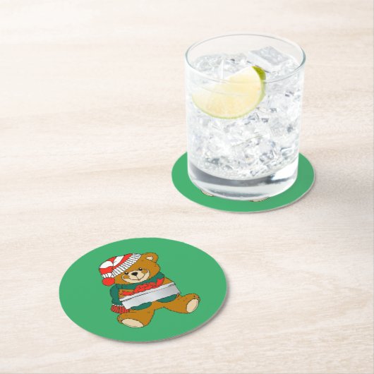 Kerstbeer Papieren Onderzetter (Insitu)