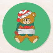Kerstbeer Papieren Onderzetter (Voorkant)
