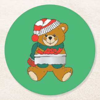 Kerstbeer Papieren Onderzetter