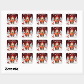 Kerstbeer Pepermunt Stickers (Vel)