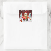 Kerstbeer Pepermunt Stickers (Tas)