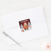Kerstbeer Pepermunt Stickers (Envelop)