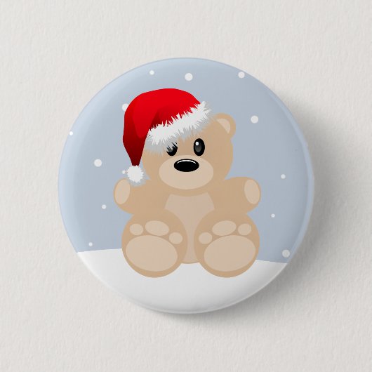 kerstBeer Ronde Button 5,7 Cm (Voorkant)