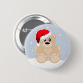 kerstBeer Ronde Button 5,7 Cm (Voorkant /achterkant)
