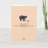 Kerstbeer, schildpad, magpie met licht 2 kaart (Achterkant)