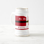 kerstbeer Stein Santa Clasus met cadeautjes Bierpul (Voorkant links)