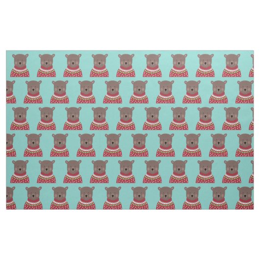 kerstBeer Stof (Fat Quarter)