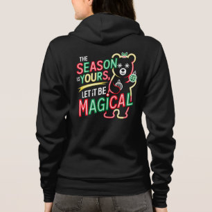 Kerstbeer-trui voor vrouwen Neon Winter Hoodie
