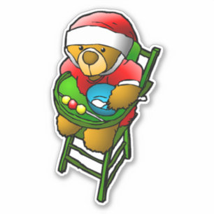 Kerstbeer van Sinterklaas Sticker