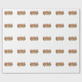 Kerstbeesten met kerstbedekking cadeaupapier (Vlak)