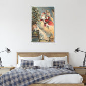 kerstbegroet kerstkerstkerstkerstkerstman met bome canvas afdruk (Insitu (Slaapkamer))
