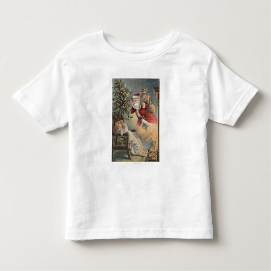 kerstbegroet kerstkerstkerstkerstkerstman met bome kinder shirts (Voorkant)