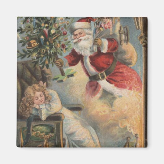 kerstbegroet kerstkerstkerstkerstkerstman met bome magneet (Voorkant)