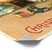 kerstbegroet Kind, boom, speelgoed Poster (Hoek)