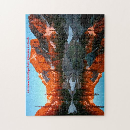 Kerstbegroeten meer van Haiyaha Legpuzzel (Verticaal)