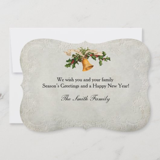 kerstbegroeting feestdagenkaart (Achterkant)