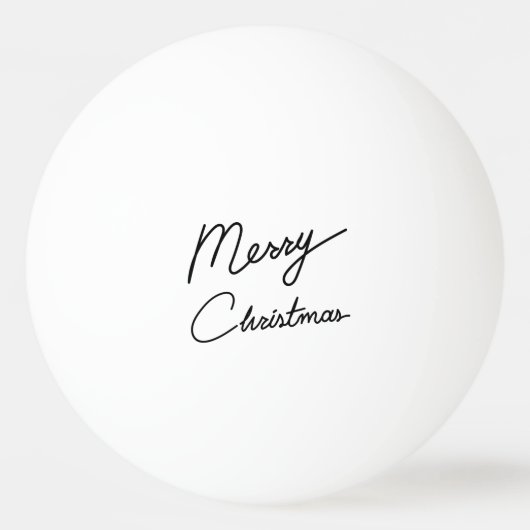 kerstbegroeting sticker typografie, inktknop pingpongbal (Voorkant)