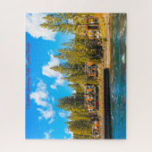 Kerstbegroetingen bij het meer van Tahoe Nevada Legpuzzel (Verticaal)