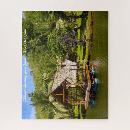 Kerstbegroetingen, Hut Guam Legpuzzel (Verticaal)