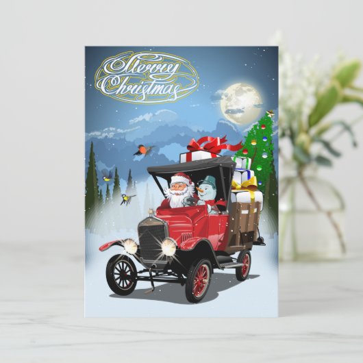 Kerstbegroetingskaart Feestdagenkaart (Staand voorkant)