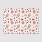 Kerstbehandeling Snoep Cupcake Festive Sweets Tissuepapier (Voorkant)