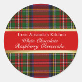 Kerstbehandelingen Red Green Pset Gold Ronde Sticker (Voorkant)