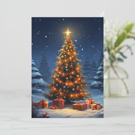 Kerstbehang Kaart (Staand voorkant)