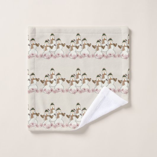 kerstbeige keukensets, Snowman Bad Handdoek (Wasdoekje)