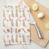 Kerstbeige Mouse Kitchen Towelen Theedoek (Quarter Fold)