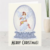  kerstbek met snowglobe kaart (Voorkant)