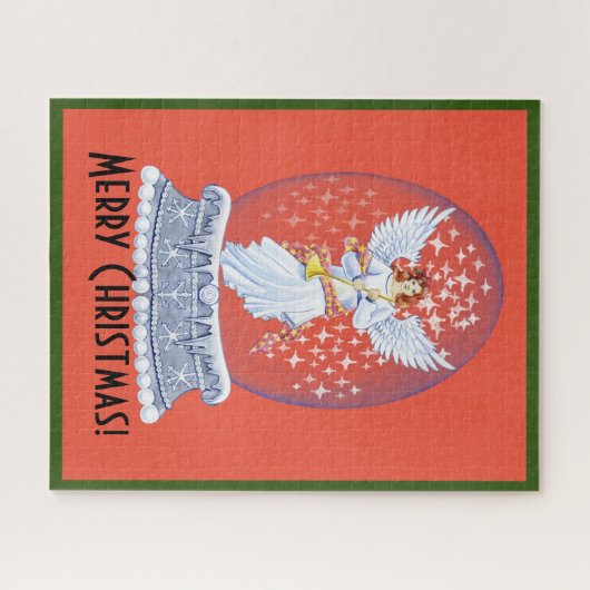  kerstbek met snowglobe legpuzzel (Horizontaal)