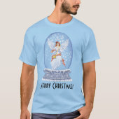 kerstbek met snowglobe t-shirt (Voorkant)