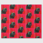 kerstbeker cadeaupapier (Vlak)