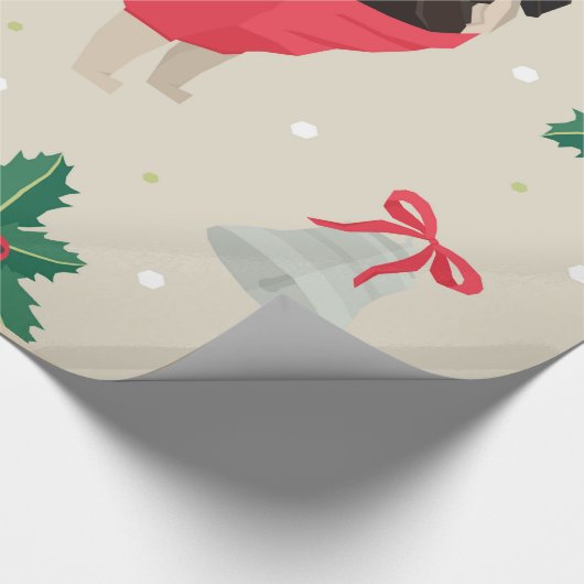 kerstbeker cadeaupapier (Hoek)