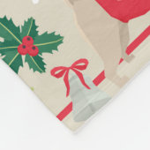 kerstbeker fleece deken (Hoek)