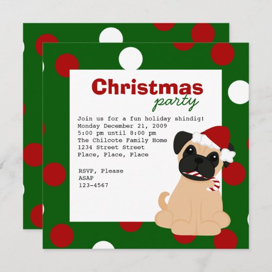 kerstbeker kaart (Voorkant / Achterkant)