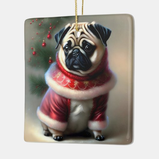 kerstbeker keramisch ornament (Links)