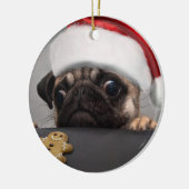 kerstbeker keramisch ornament (Links)