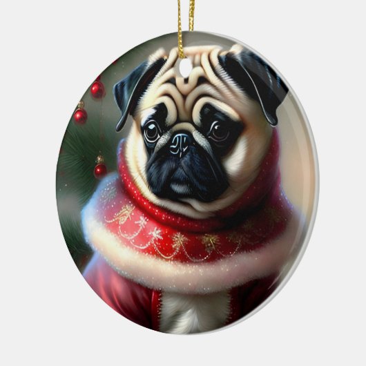 kerstbeker keramisch ornament (Links)