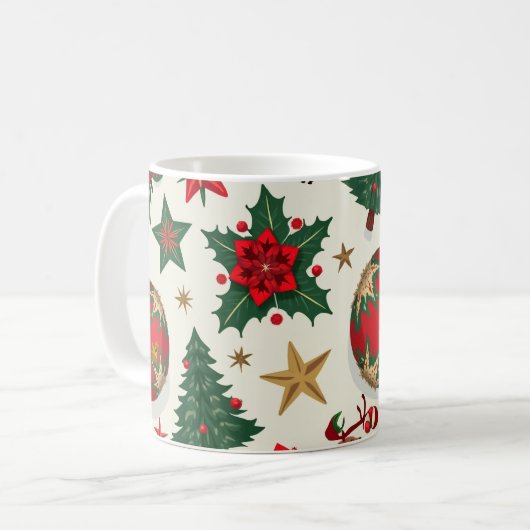 kerstbeker koffiemok (Voorkant links)