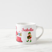 Kerstbeker met kind Naam kerstman en boom toevoege Espresso Kop (Rechts)