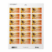 Kerstbeker Oranje Holly Berry Cinnamon Adres Etiket (Full Sheet)