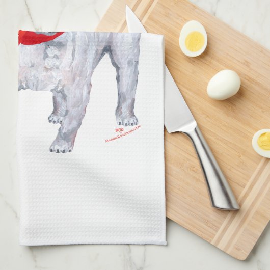 kerstbeker theedoek (Quarter Fold)