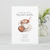 Kerstbeker van Cheer Baby shower Invitation Kaart (Staand voorkant)